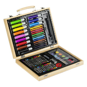 COLORING SET IN A WOODEN BOX, MAXI