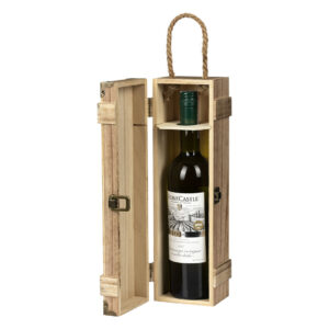 Wooden single bottle gift box