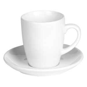 Fine stoneware cappuccino cup and saucer, 150 ml