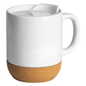 Stoneware mug with cork bottom, 400 ml